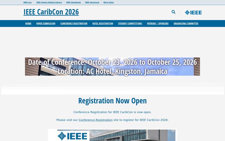 Screenshot of ieeecaribcon.org