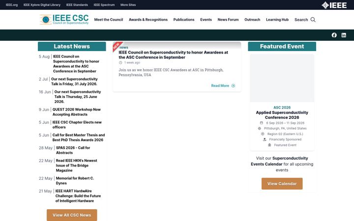 Screenshot of ieeecsc.org