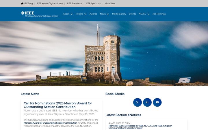 Screenshot of ieeenl.ca
