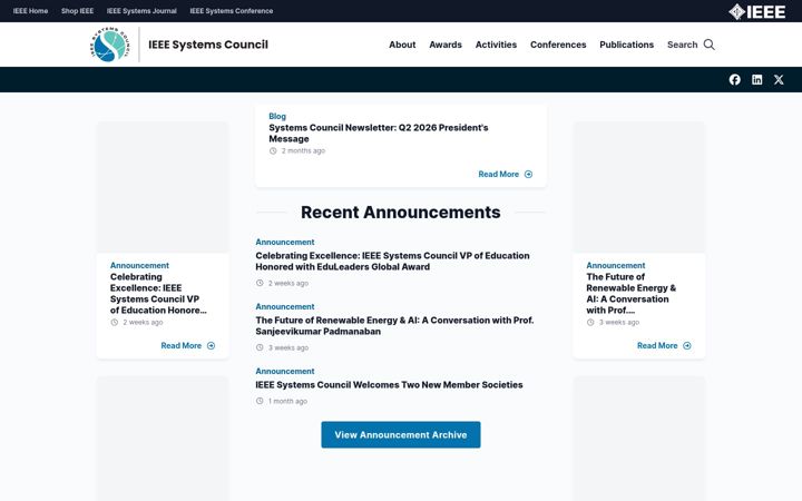 Screenshot of ieeesystemscouncil.org