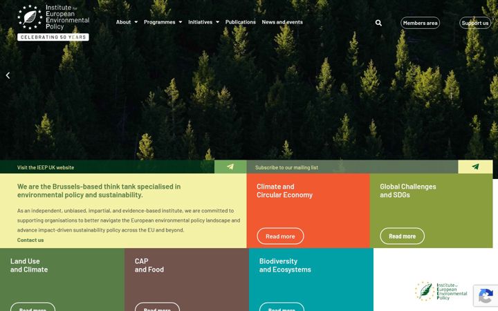 Screenshot of ieep.eu