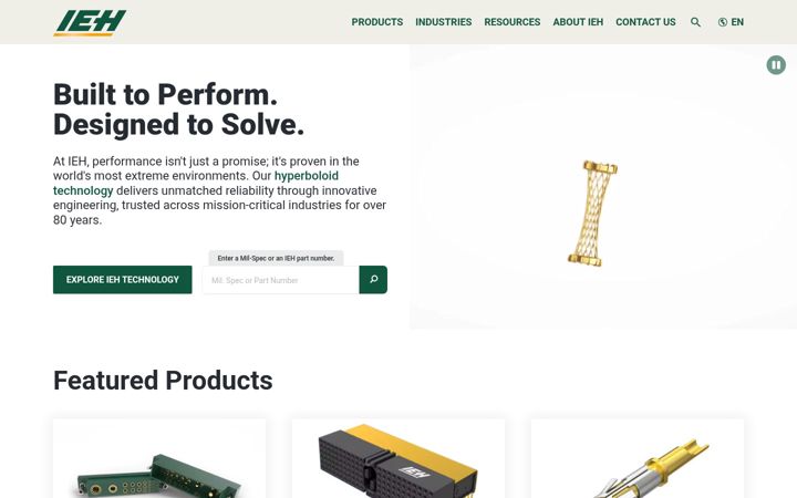 Screenshot of iehcorp.com