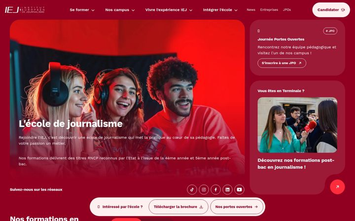 Screenshot of iej.eu