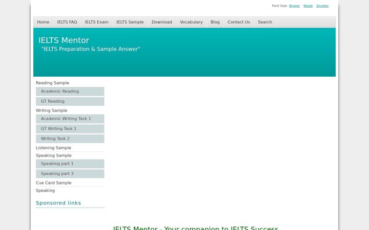 Screenshot of ielts-mentor.com