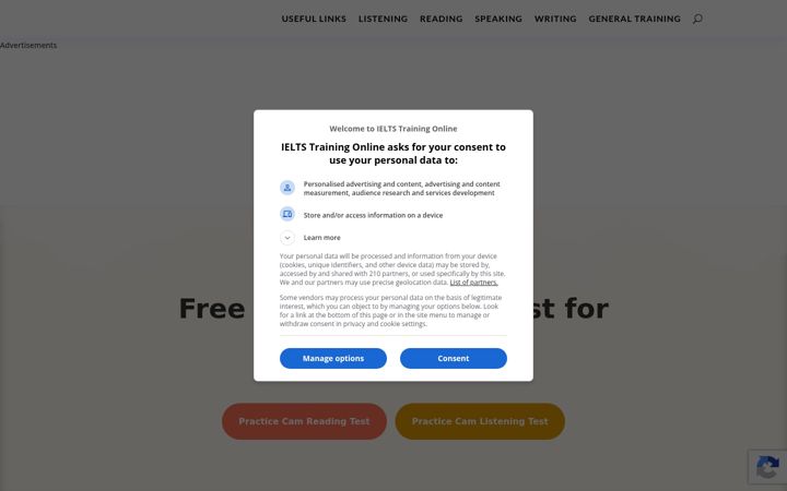 Screenshot of ieltstrainingonline.com