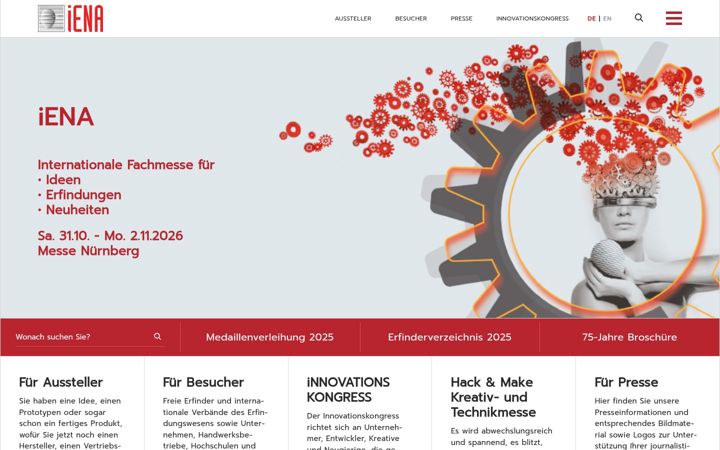 Screenshot of iena.de