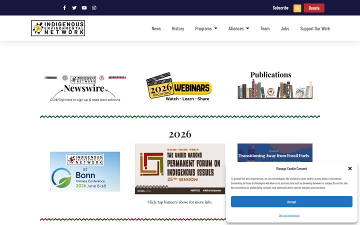 Screenshot von ienearth.org