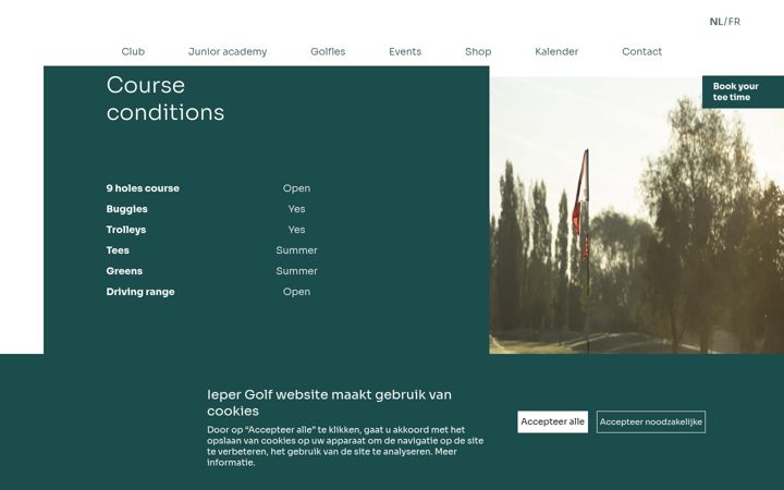 Screenshot of ieperopengolf.be