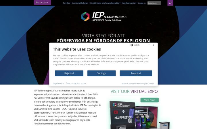 Screenshot of ieptechnologies.se
