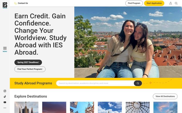 Screenshot of iesabroad.org