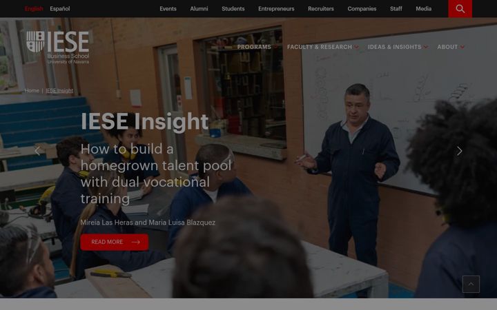 Screenshot of ieseinsight.com