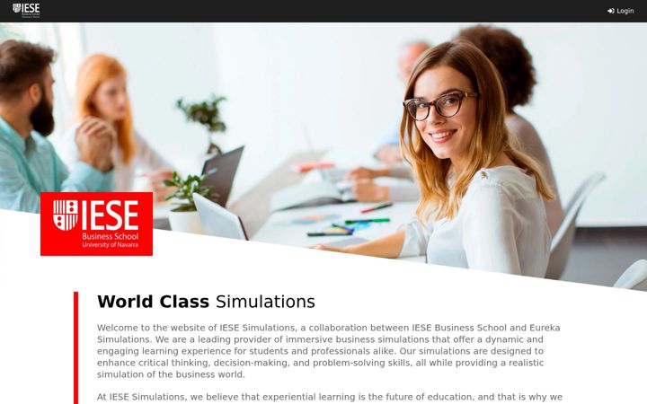 Screenshot of iesesimulations.com