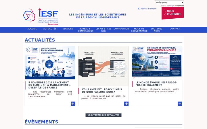 Screenshot of iesf-idf.fr