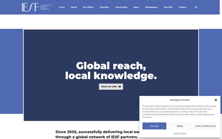 Screenshot of iesf.com