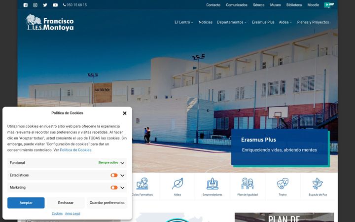 Screenshot of iesfranciscomontoya.com
