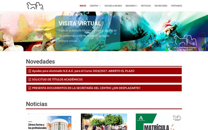 Screenshot of iesjosemariainfantes.com