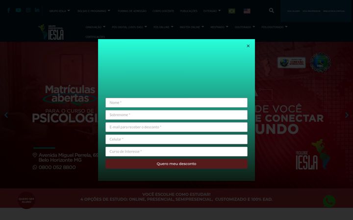 Screenshot of iesla.com.br