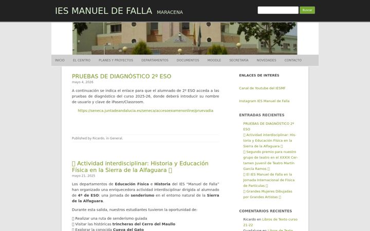 Screenshot stránky iesmanueldefallamaracena.com
