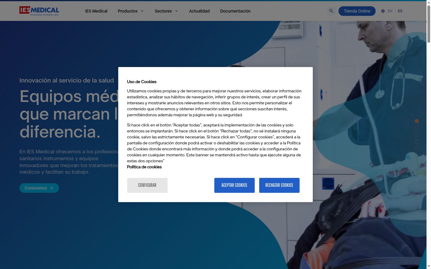 Snímek obrazovky baneru souhlasu zobrazeného před jakoukoli interakcí