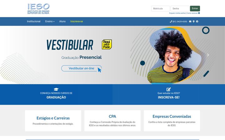 Screenshot of ieso.edu.br