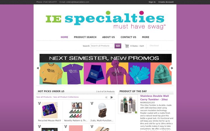 Screenshot of iespecialties.com
