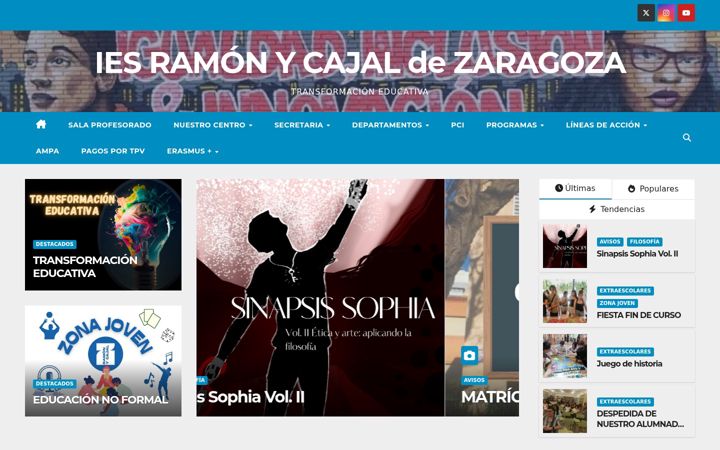 Screenshot of iesramonycajalzgz.com