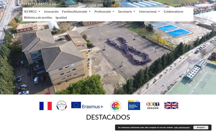 Screenshot stránky iesreyescatolicos.com