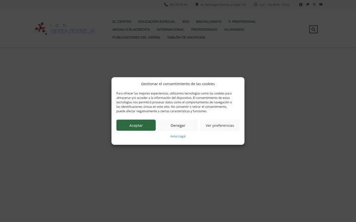 Screenshot of iessierrabermeja.com