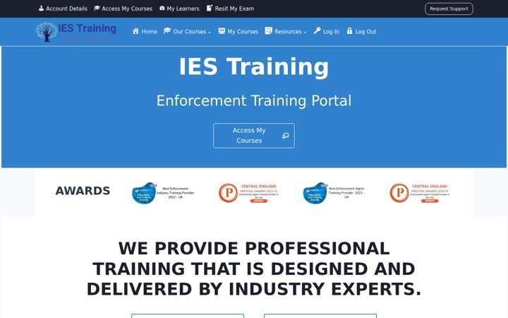 Screenshot of iestraining.net