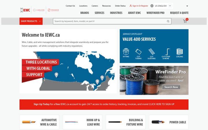 Screenshot of iewc.ca