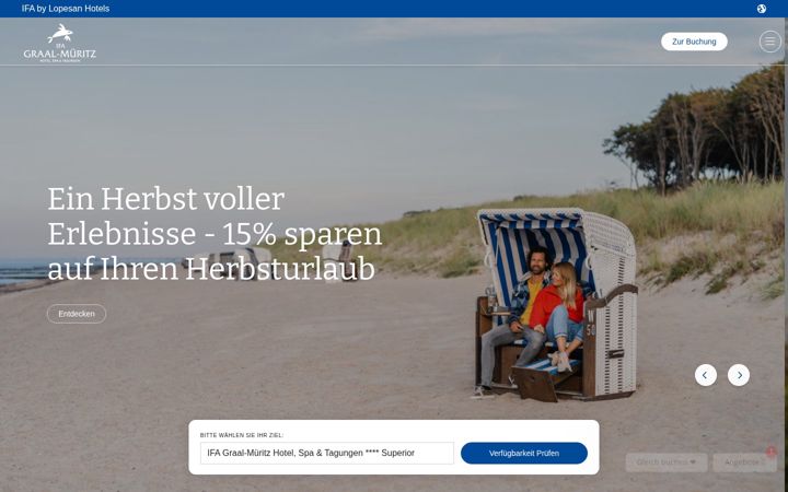 Screenshot of ifa-graal-mueritz-hotel.com