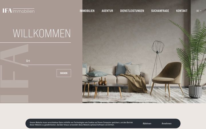 Screenshot of ifa-immobilien.it