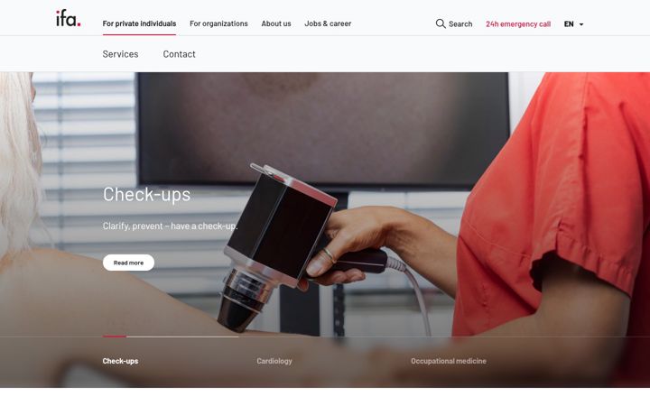 Screenshot of ifa-online.ch
