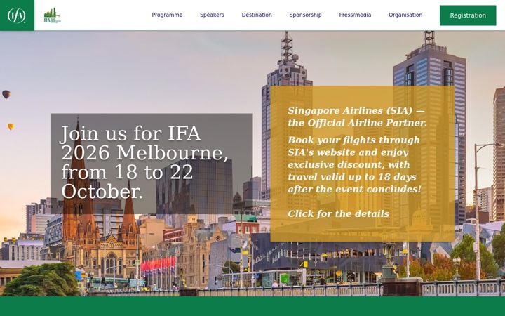 Screenshot of ifa2026melbourne.com