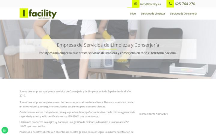 Screenshot of ifacility.es