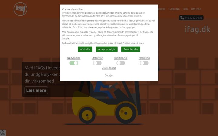 Screenshot of ifag.dk