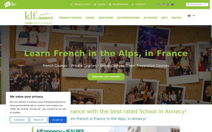 Screenshot of ifalpes.com