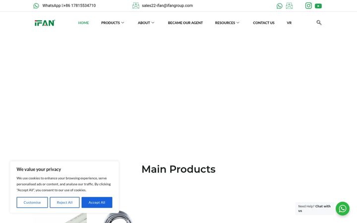 Skärmbild av ifanindus.com