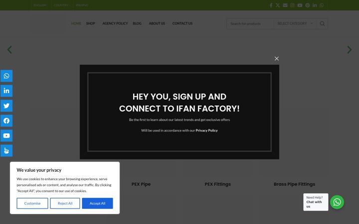 Screenshot of ifanpvc.com