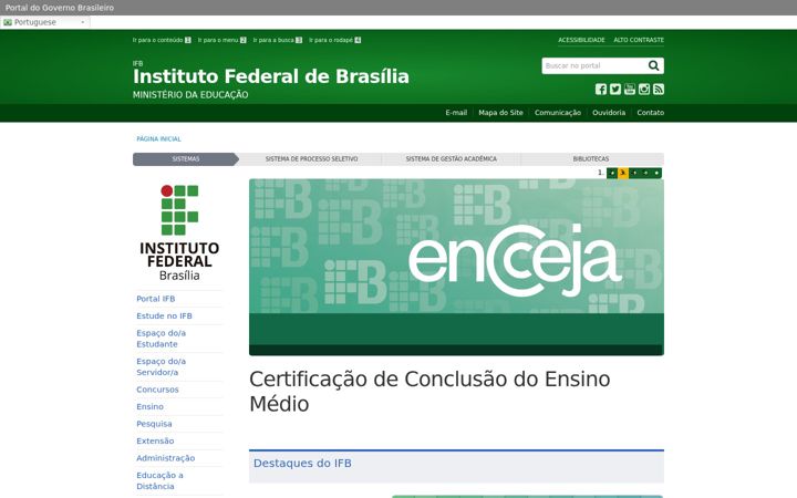 Screenshot of ifb.edu.br