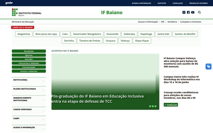 Screenshot of ifbaiano.edu.br