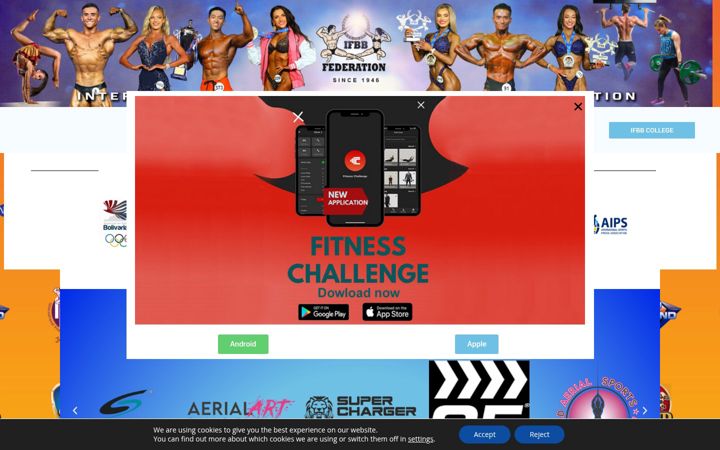Screenshot of ifbb.com