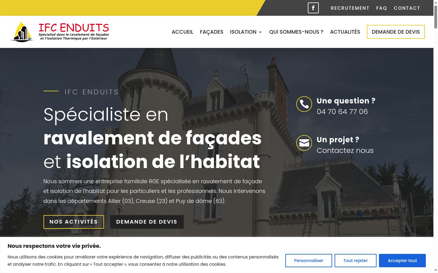 Screenshot tal-banner tal-kunsens muri qabel kwalunkwe interazzjoni