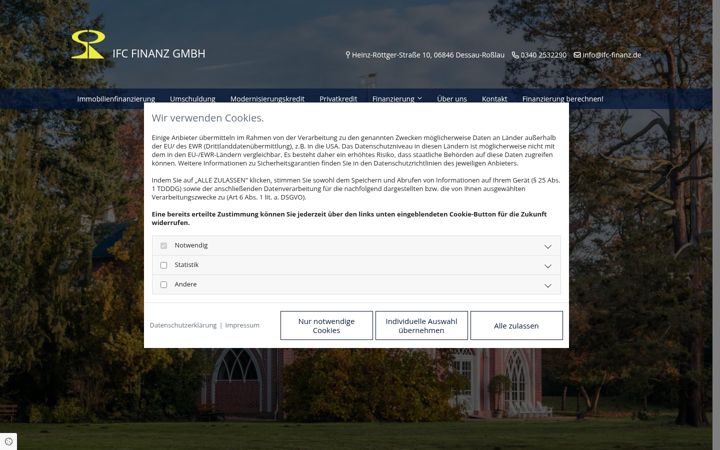 Screenshot of ifc-finanz.de