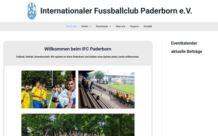 Screenshot of ifc-paderborn.de