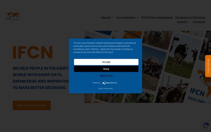 Screenshot of ifcndairy.org