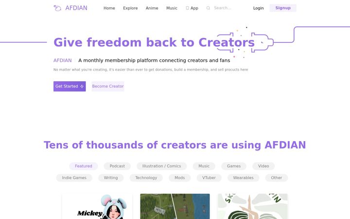 Screenshot of ifdian.net