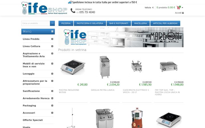 Screenshot of ife-shop.com