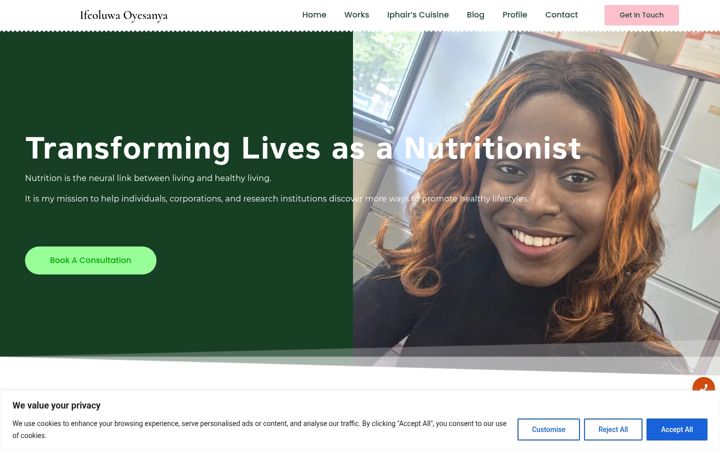 Screenshot of ifeoluwaconsult.com