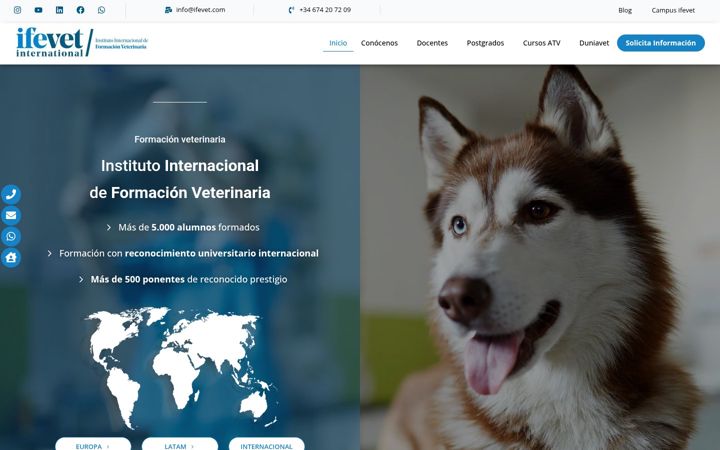 Screenshot of ifevet.com